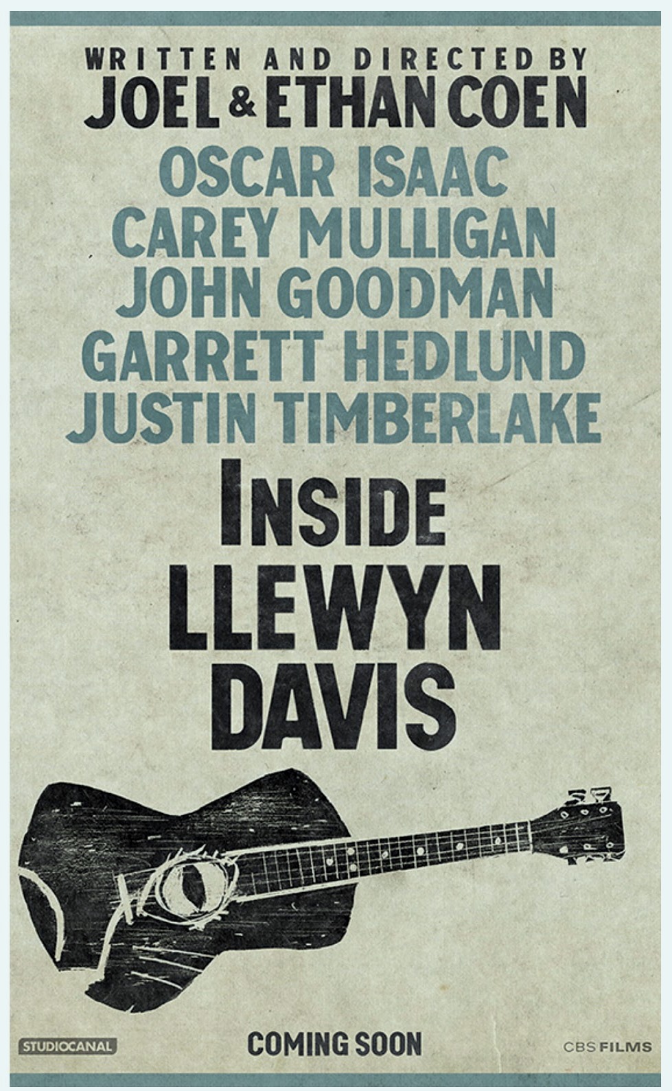 Movie Cinema Poster Art Print INSIDE LLEWYN DAVIS 2013 Oscar Isaac